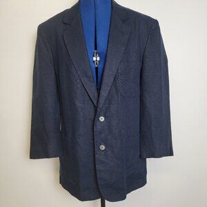 Banana Republic VTG Adventure Outfitters Travel Navy Blue 100% Linen Blazer S